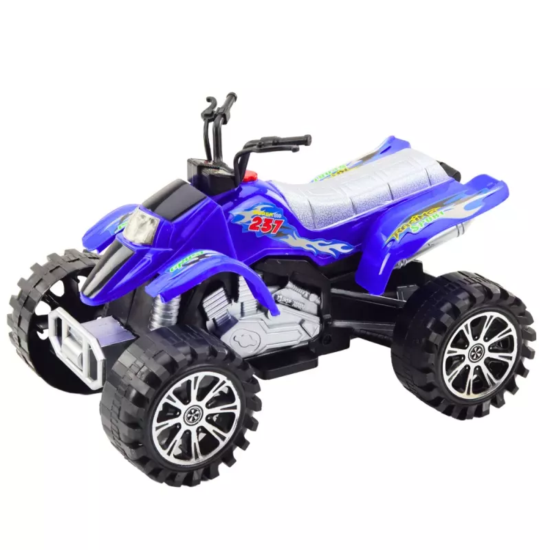 LEAN TOYS Quad todoterreno ruedas con dibujo azul