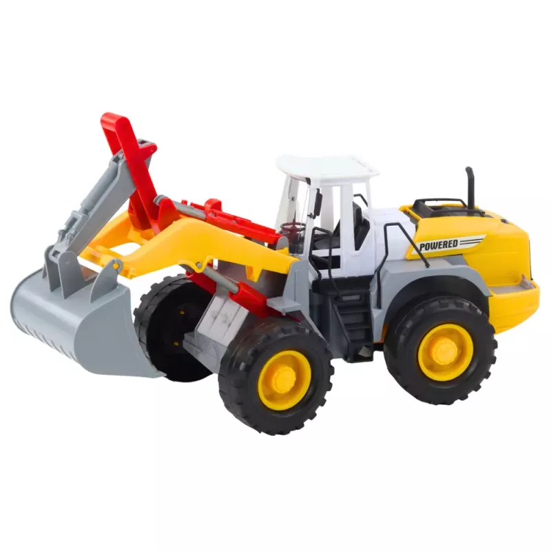 LEAN TOYS Máquina de construcción retroexcavadora con cuchara móvil