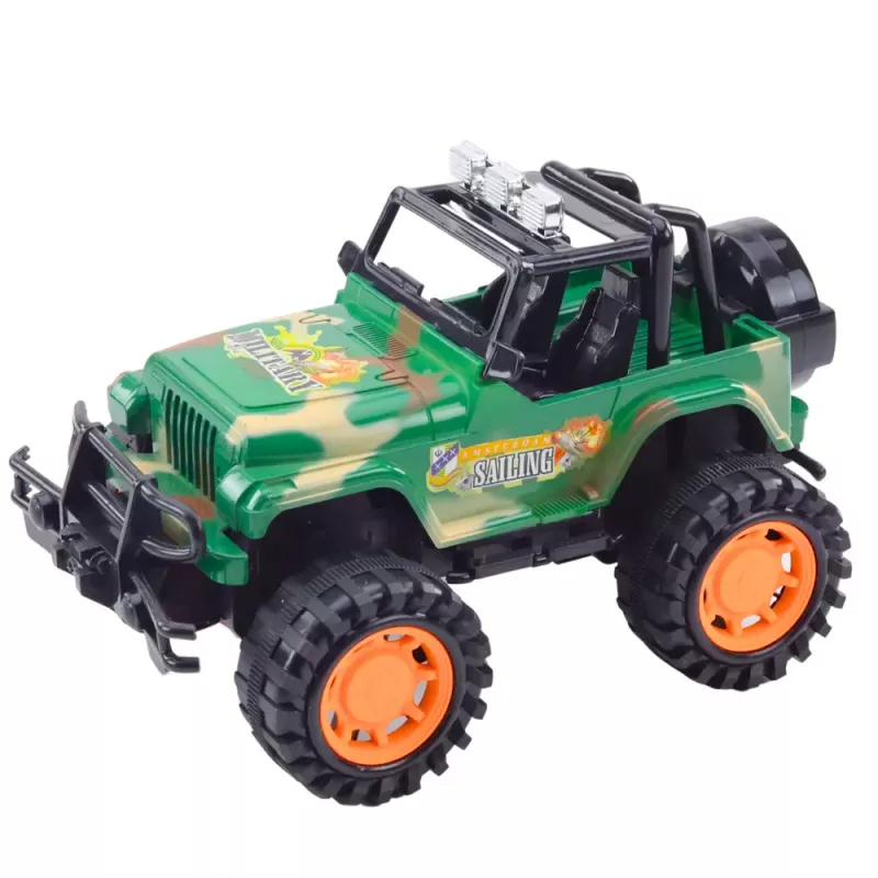 LEAN TOYS Gran vehículo todoterreno militar verde