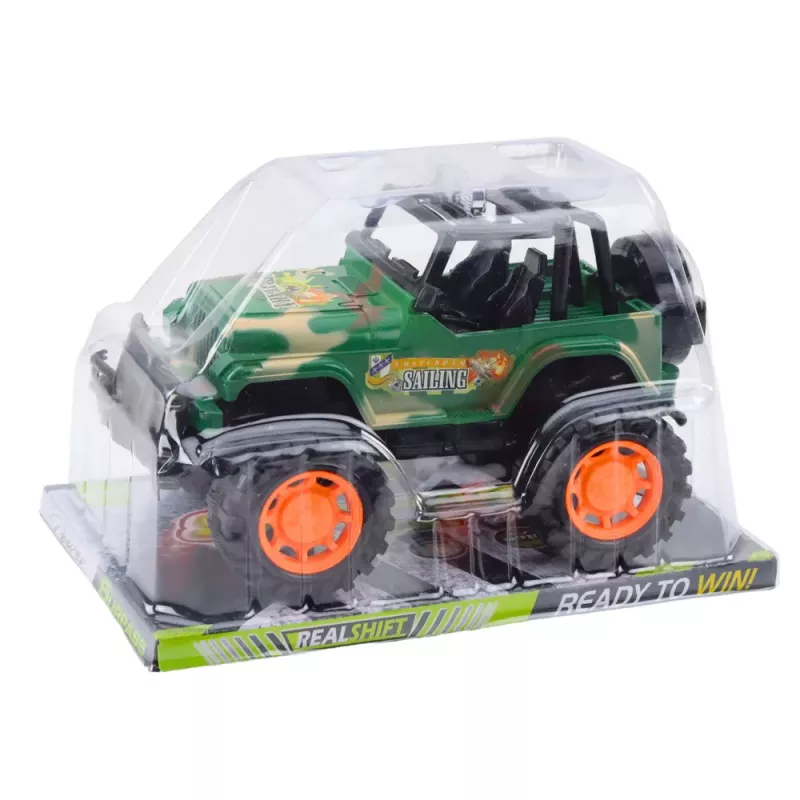 LEAN TOYS Gran vehículo todoterreno militar verde