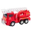 LEAN TOYS Camión de bomberos con escalera extensible, luz y sonido