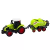 LEAN TOYS Set de tractor y empacadora agrícola empacadora de balas de heno verde