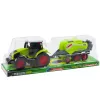 LEAN TOYS Set de tractor y empacadora agrícola empacadora de balas de heno verde