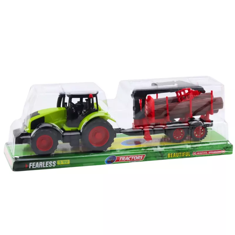 LEAN TOYS Tractor con remolque HDS para el transporte de troncos
