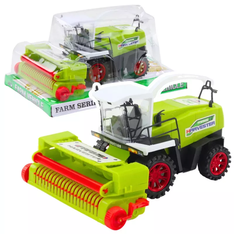 LEAN TOYS Cosechadora de juguete móvil con accionamiento verde
