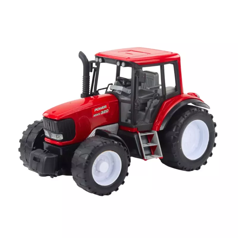 LEAN TOYS Tractor agrícola con remolque verde y heno rojo 62cm