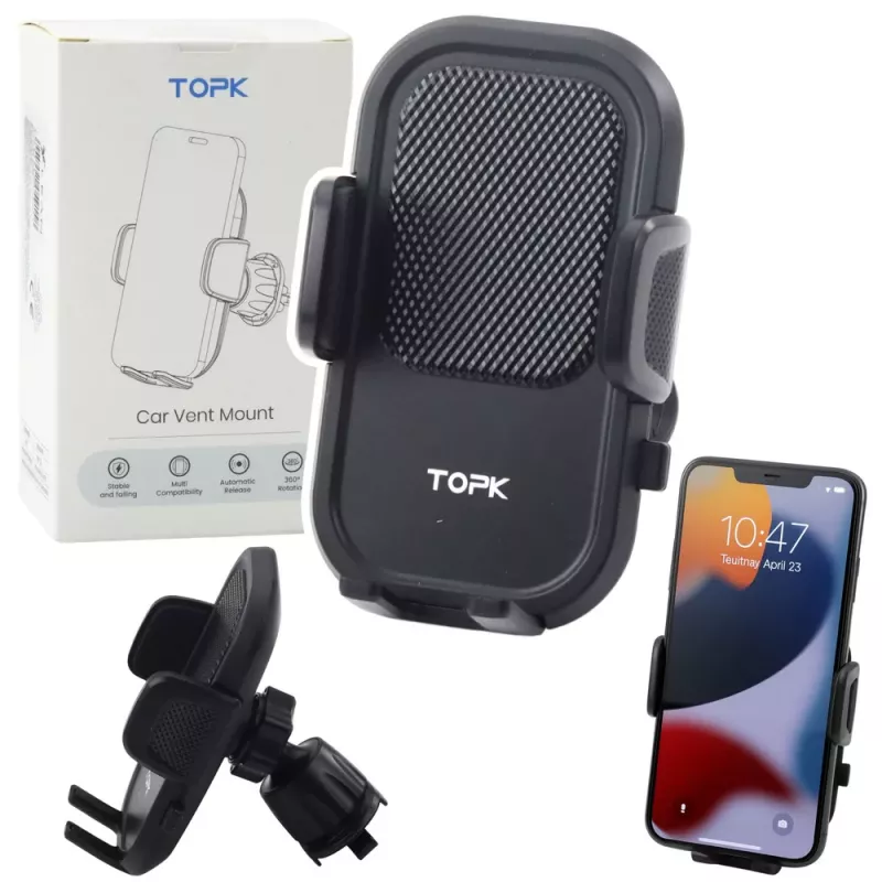 LEAN TOPK Soporte para coche con rejilla de ventilación y brazos ajustables