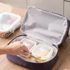 LEAN Bolsa térmica de desayuno con correa ajustable lila 27cm