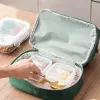 LEAN Bolsa térmica de desayuno con correa ajustable verde 27cm