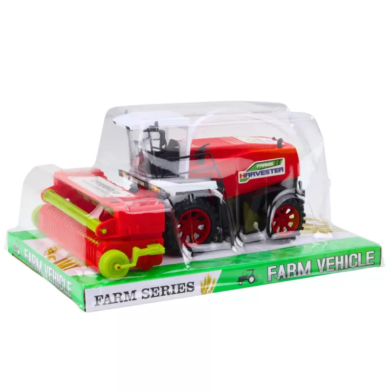 LEAN TOYS Cosechadora agrícola con accionamiento del cabezal de corte Rojo 1:16