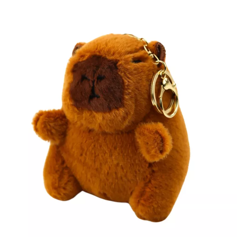 LEAN Mochila escolar Urban Capybara Llavero Chapas Beige Crema 25L 42cm