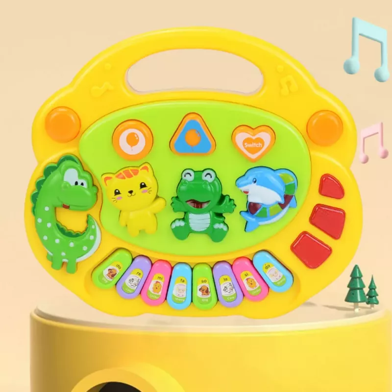 LEAN TOYS Piano musical interactivo para niños Sonidos de animales Melodías