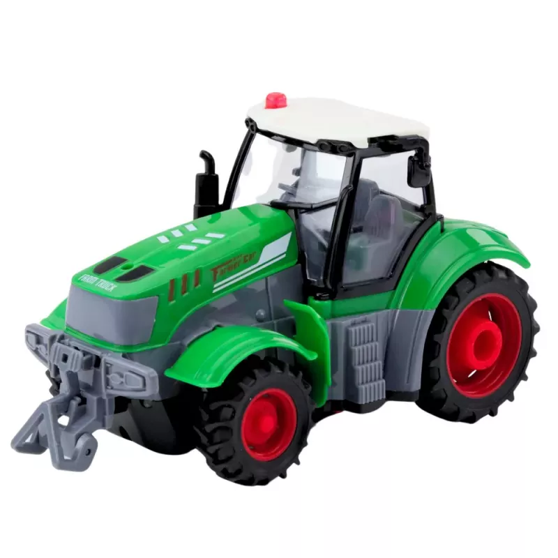 LEAN TOYS Tractor agrícola RC con mando a distancia Verde 1:24