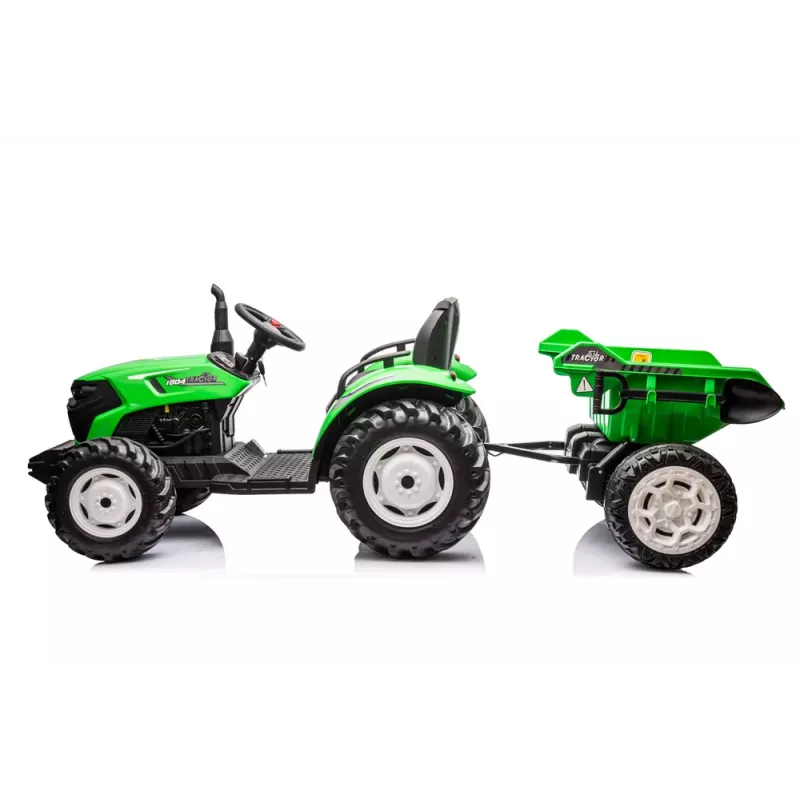 LEAN CARS HC-306 Tractor a batería con remolque Verde claro 24V