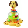 LEAN TOYS Peonza interactiva para niños pequeños - Motivo perro con bolas de colores, música y luces intermitentes