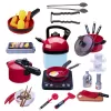 LEAN TOYS Set de cocina Ollas Comida Cocina a batería Accesorios 36 piezas