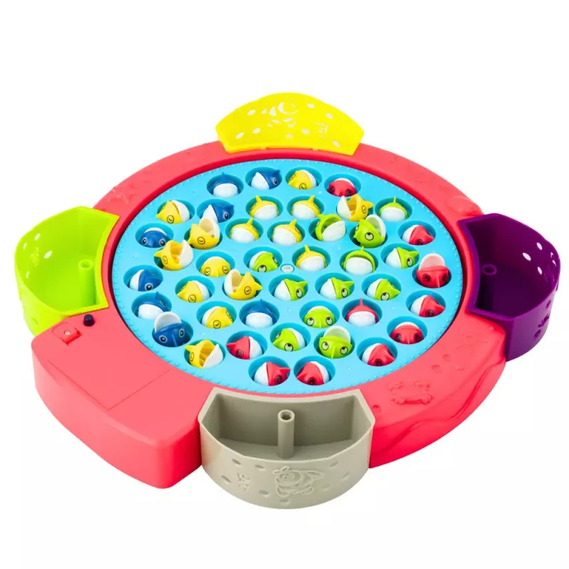 LEAN TOYS Juego arcade interactivo Juego de pesca a batería Rosa
