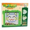 LEAN TOYS Pizarra magnética Puzzle Mosaico Dinosaurio Verde Tarjetas 20 diseños
