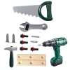 LEAN TOYS Set de herramientas DIY en caja Atornillador con batería 14 piezas