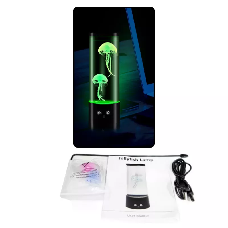 LEAN Lámpara de medusa LED decorativa a pilas con cable USB