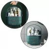 LEAN Organizador de cosméticos con tapa abatible, transparente, dos cajones, verde