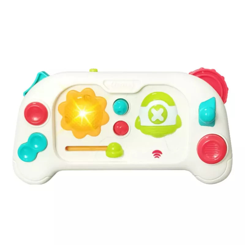 LEAN TOYS Consola de panel interactiva para niños pequeños, 10 actividades, luces, sonidos