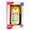 LEAN TOYS Teléfono de aprendizaje interactivo para niños pequeños con sonidos y melodías, león amarillo