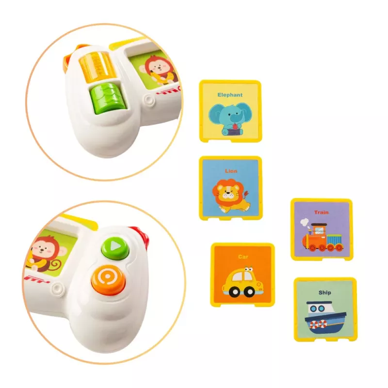 LEAN TOYS Consola de aprendizaje interactiva con tarjetas, luces y sonidos