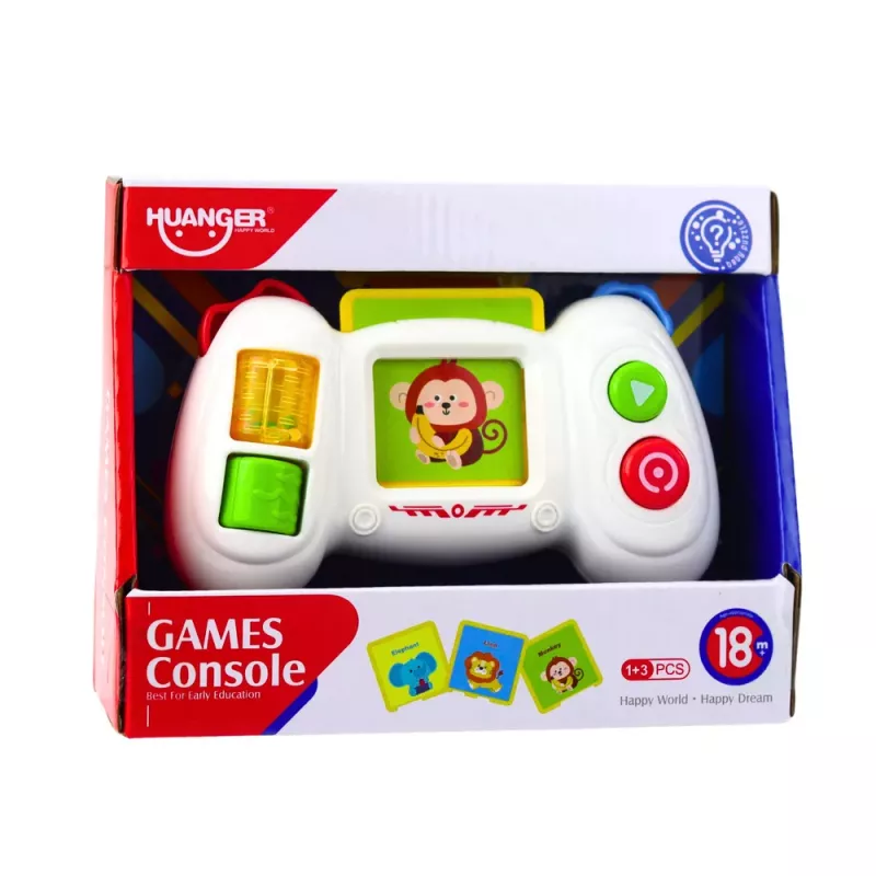LEAN TOYS Consola de aprendizaje interactiva con tarjetas, luces y sonidos