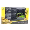 Huina excavadora de orugas con mando a distancia verde 1:18