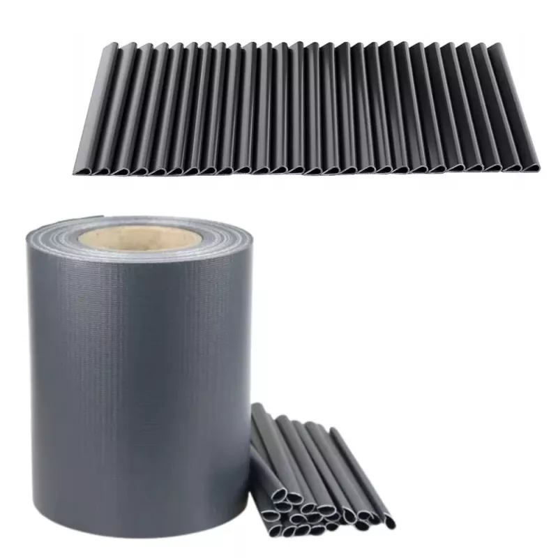 LEAN Cinta para valla protección UV 20 clips gris 450 g/m² 19x35 m