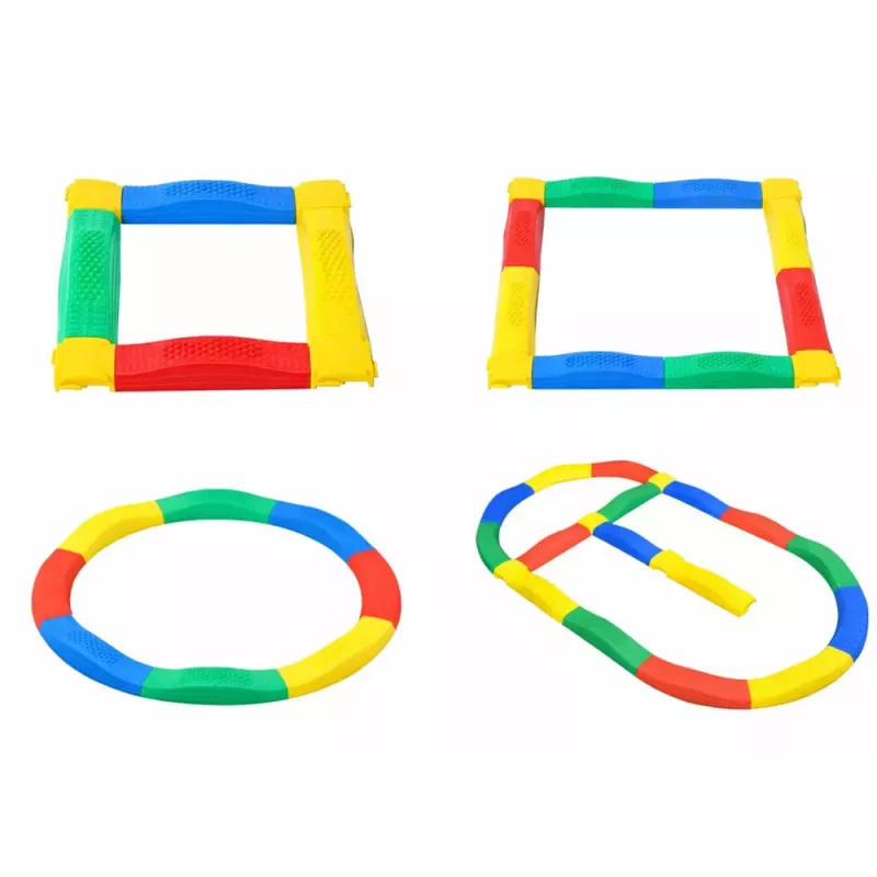 LEAN TOYS Circuito sensorial tablas de equilibrio 16 tablas antideslizantes uniones