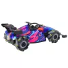 LEAN TOYS Coche teledirigido RC Racer 1:10 luces sonidos vapor de agua azul