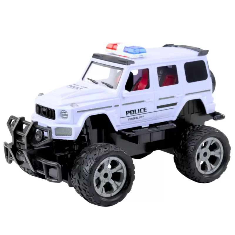 LEAN TOYS Todoterreno de policía RC blanco 1:12