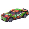LEAN TOYS Coche de carreras teledirigido con carrocería luminosa naranja y verde