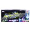 LEAN TOYS Coche de carreras RC con carrocería luminosa amarillo