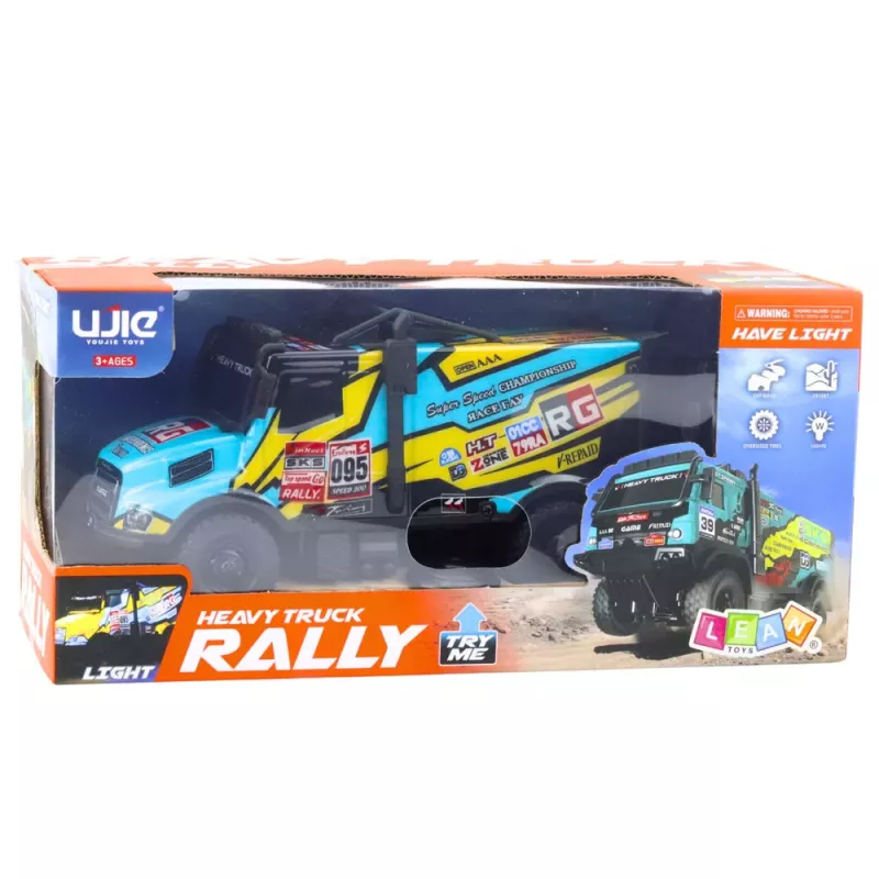 LEAN TOYS Camión RC coche teledirigido carrocería luminosa turquesa