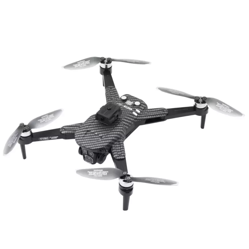 LEAN TOYS Dron Y329 cámara HD WiFi FPV cuadricóptero con luces LED, control por app, negro carbono
