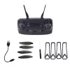 LEAN TOYS Dron Y329 cámara HD WiFi FPV cuadricóptero con luces LED, control por app, negro carbono