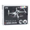 LEAN TOYS Dron Y329 cámara HD WiFi FPV cuadricóptero con luces LED, control por app, negro carbono