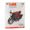 LEAN TOYS Moto para montar con tornillos, metal 1:14 DIY naranja