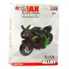 LEAN TOYS Moto para montar con tornillos, metal 1:14 DIY naranja-verde