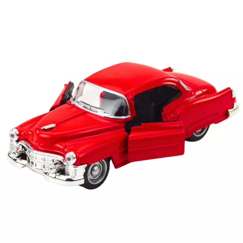 LEAN TOYS Coche clásico de los años 50 de metal con retroceso, puertas que se abren 1:32 surtido