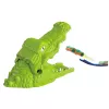 LEAN TOYS Pista de coches lanzador catapulta cocodrilo