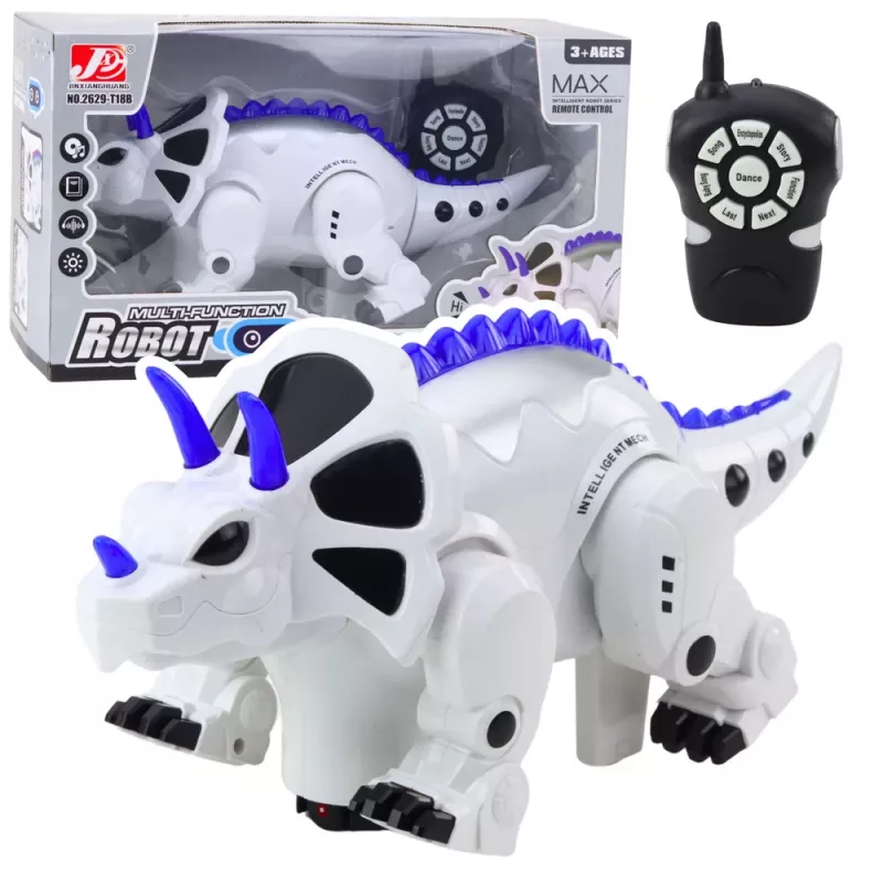 LEAN TOYS Robot dinosaurio Triceratops RC con control remoto inteligente
