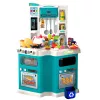 LEAN TOYS Cocina infantil grande Home Chef con sonidos de cocina y accesorios, 109 piezas