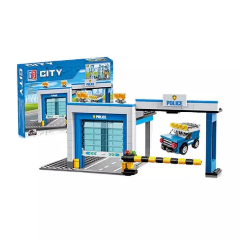 LEAN TOYS Bloques de construcción comisaría de policía 190-213 piezas