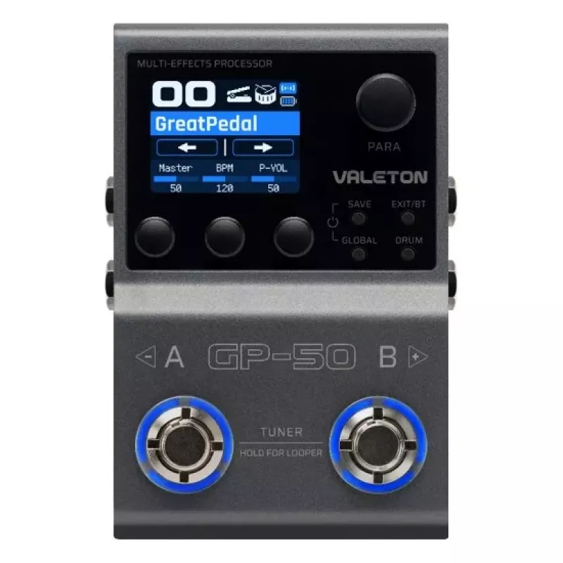 VALETON GP-50 procesador multiefectos para guitarra con pedal de expresión