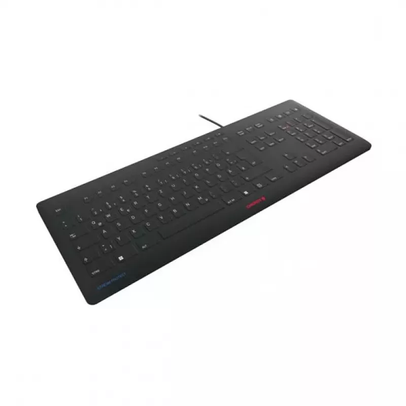 CHERRY STREAM PROTECT KEYBOARD Teclado con cable, distribución US, negro
