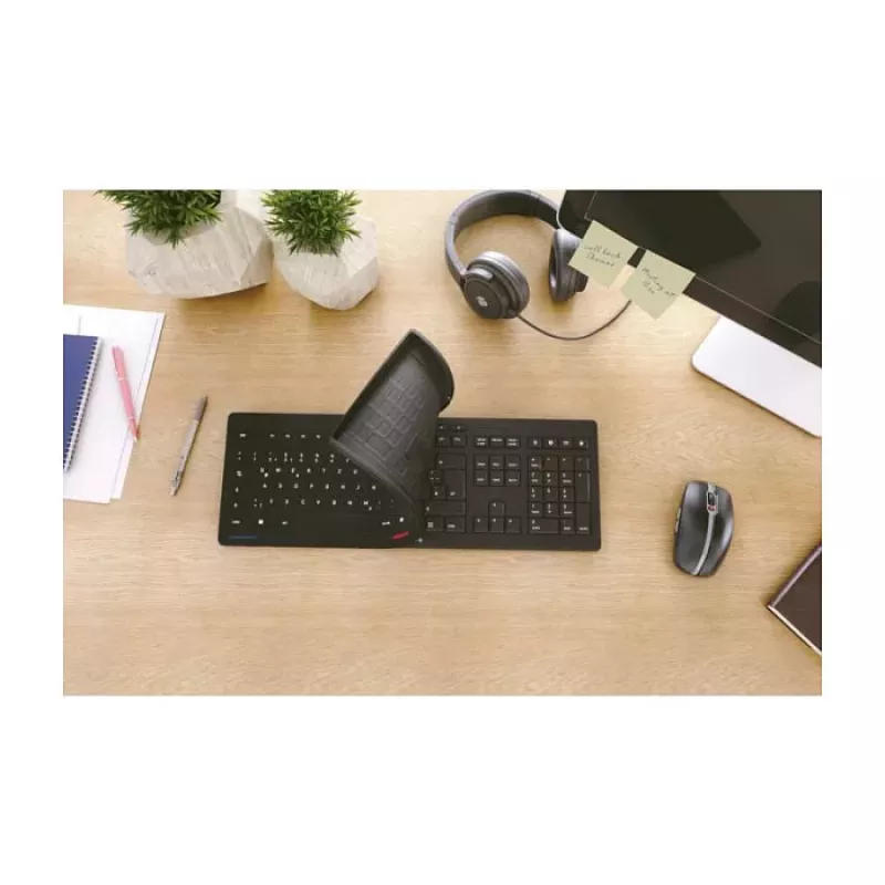 CHERRY STREAM PROTECT KEYBOARD Teclado con cable, distribución US, negro